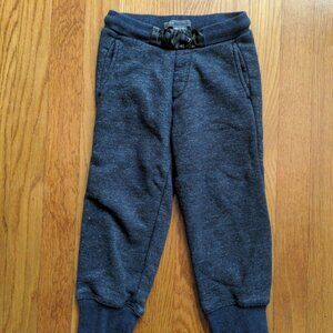 VINCE Kids Drawstring Blue Sweatpants Joggers SIZE 6X Cozy Leather Detailing